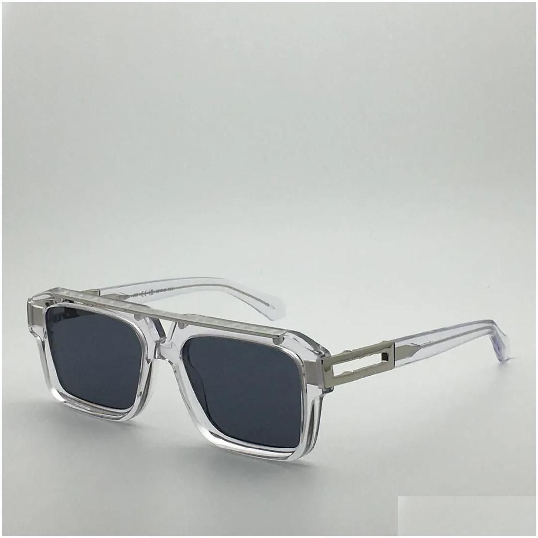 Clear Silver Frame Grey Lens