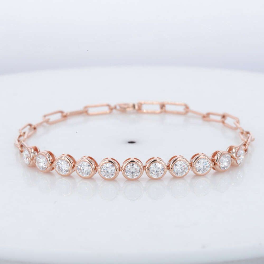 10k Rose Gold-lab-gegroeide diamant-7 inch