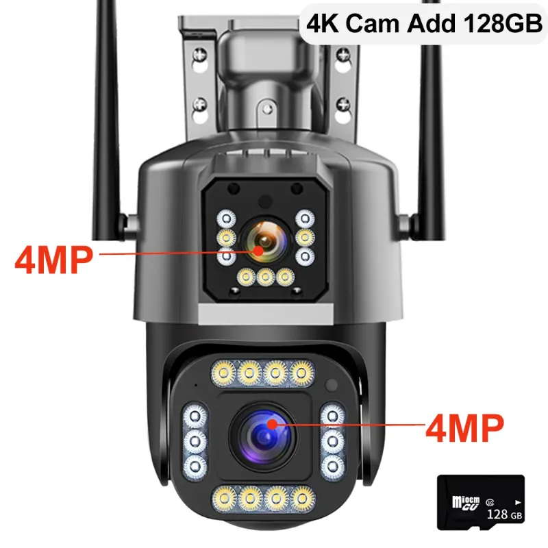 Камера 4K с вилкой европейского стандарта, китай, добавить 128 ГБ