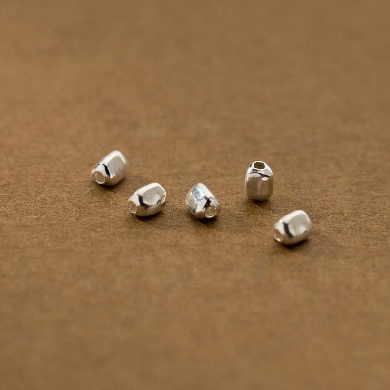 argent 5pcs 4x3mm trou1.2mm