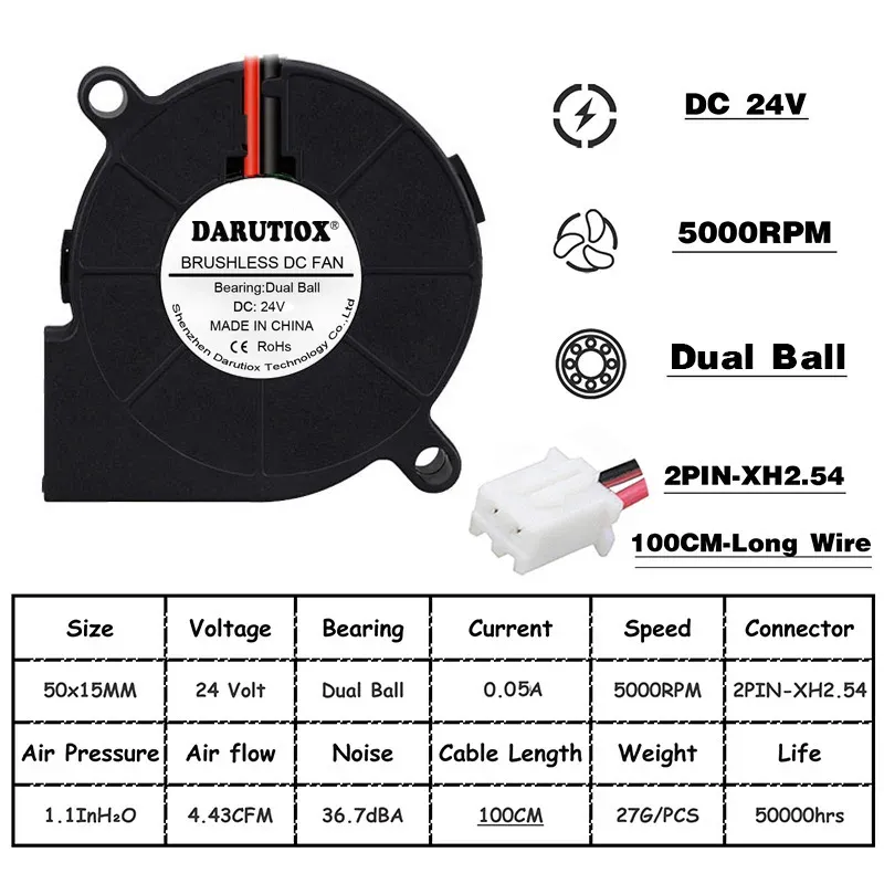 24V Ball 100cm kabel