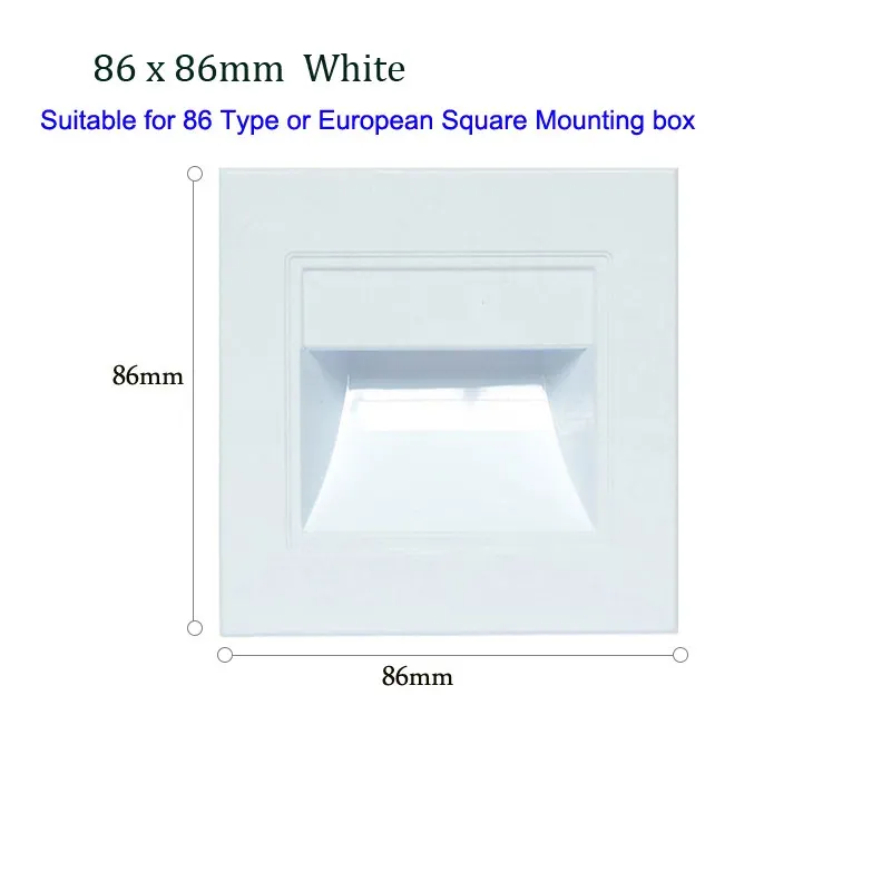 1,5 W senza scatola di montaggio Luce bianca calda