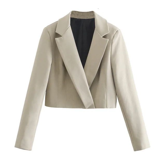 Khaki Blazer Mulher.