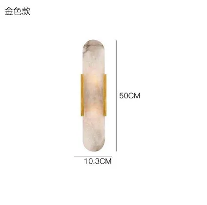 Gold-W10xH50cm ciepła biała