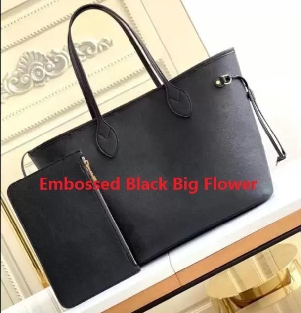 Big flower embossed black