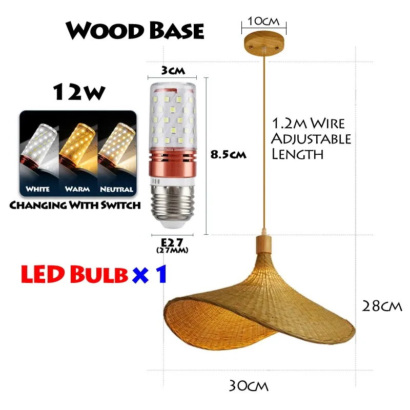 Wood Base 3 light colors 30x28cm