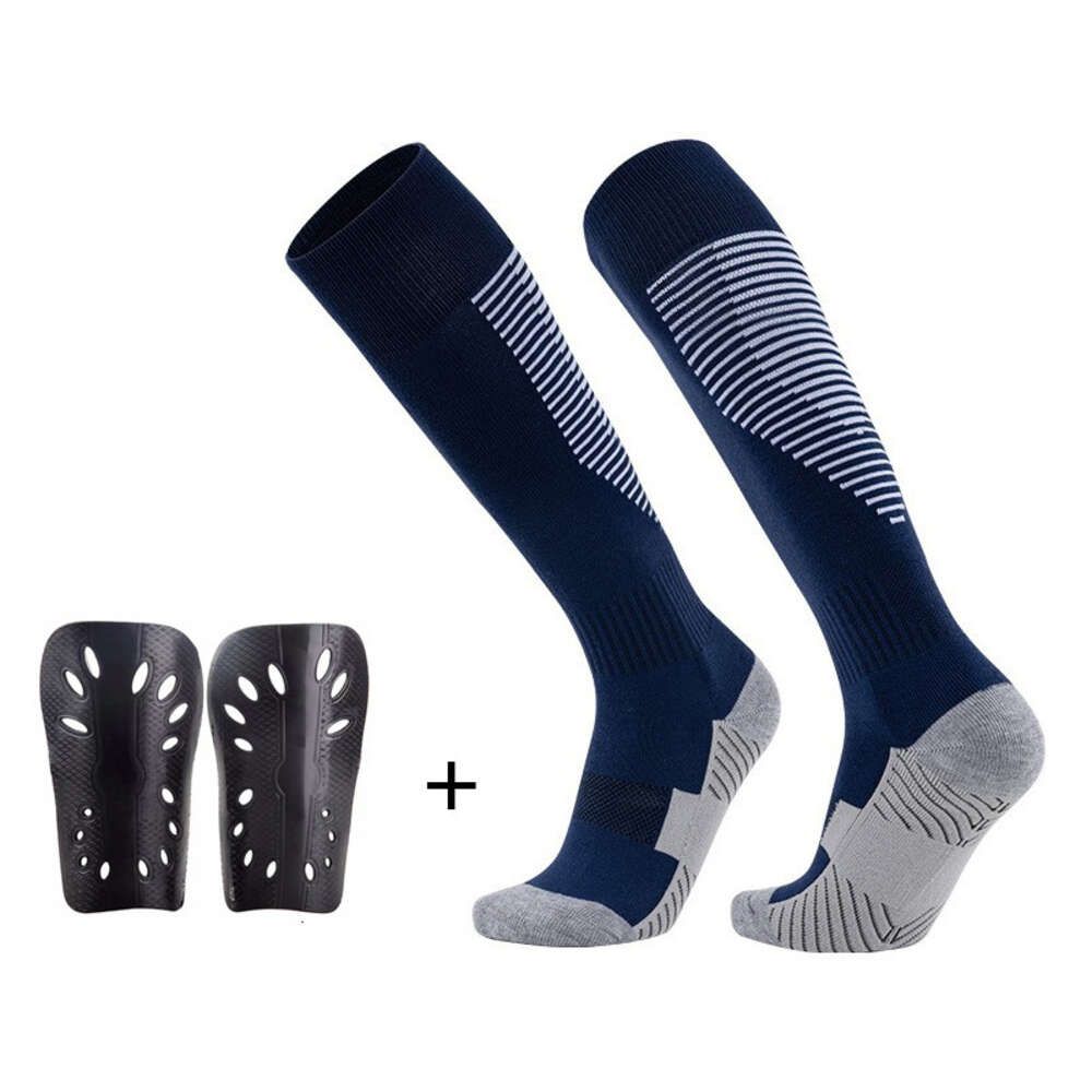 Koningsblauwe sokken+beenbeschermers
