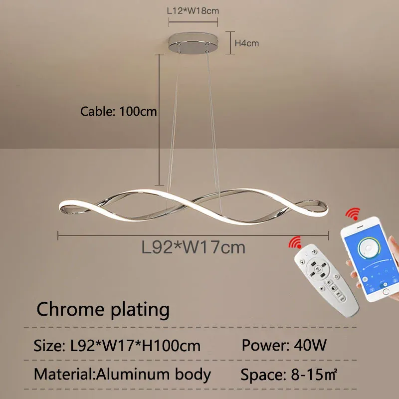 Brightnes Dimmable Chrome 도금 L92cm