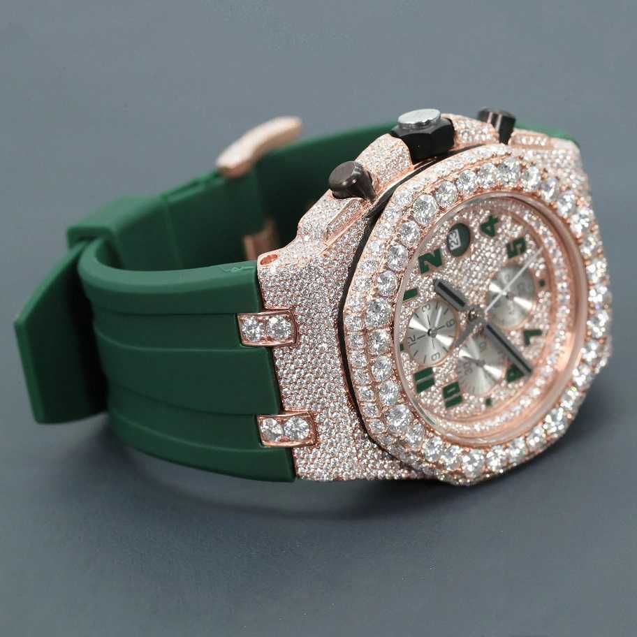 Green-moissanite Diamond Watch