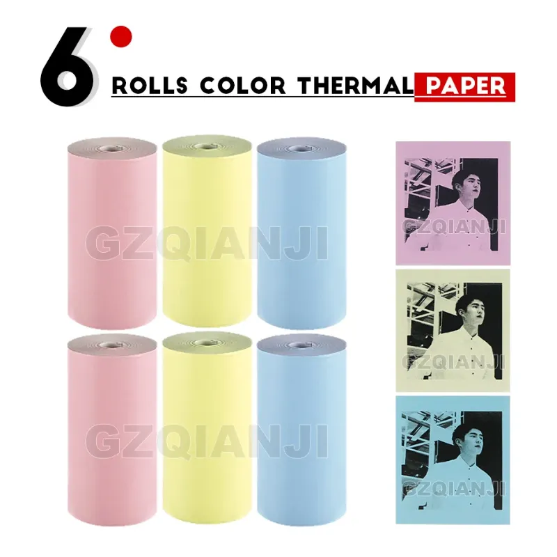6 rouleaux de papier de couleur Chine