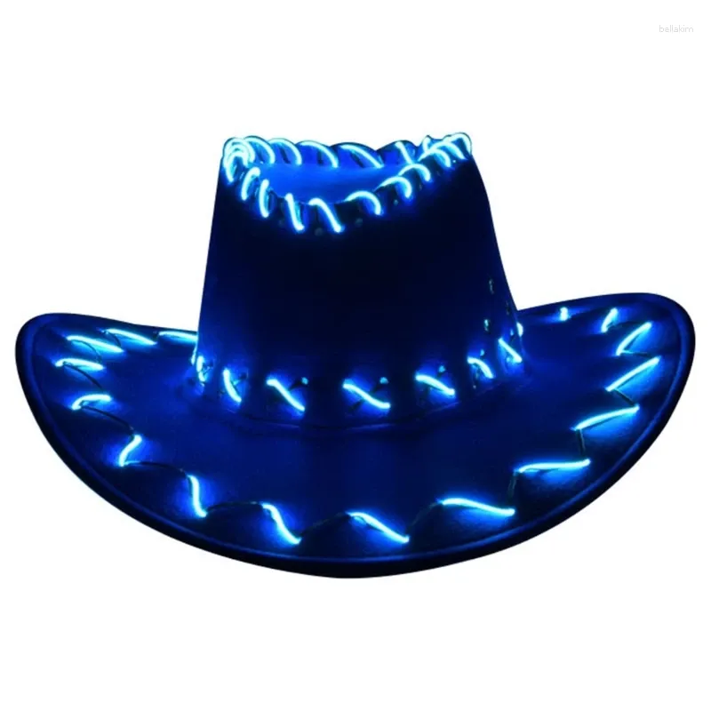 Cappello blu a led