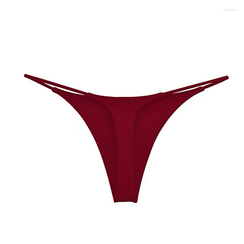 Wine red thong
