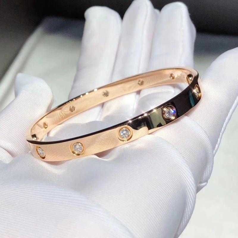 18K Rose Gold 10 Diamentowe wąskie edytio