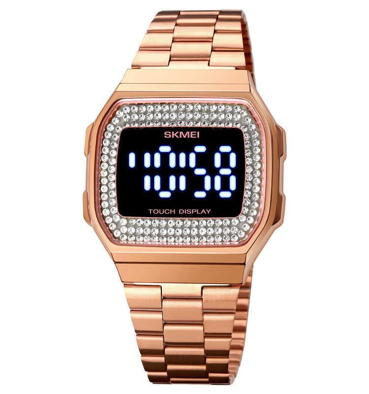 Rose Gold-Pu Digital Watch
