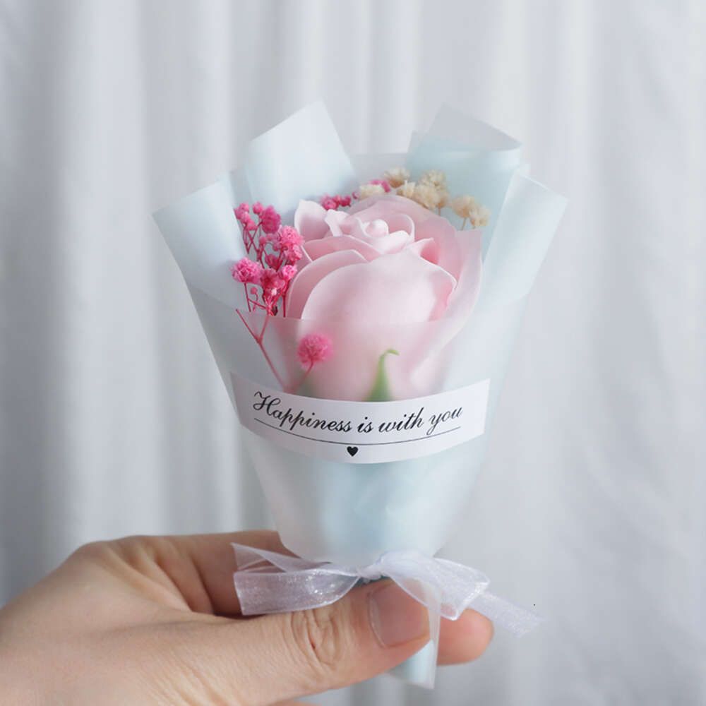 Синяя бумага розовая роза розовая белая полная