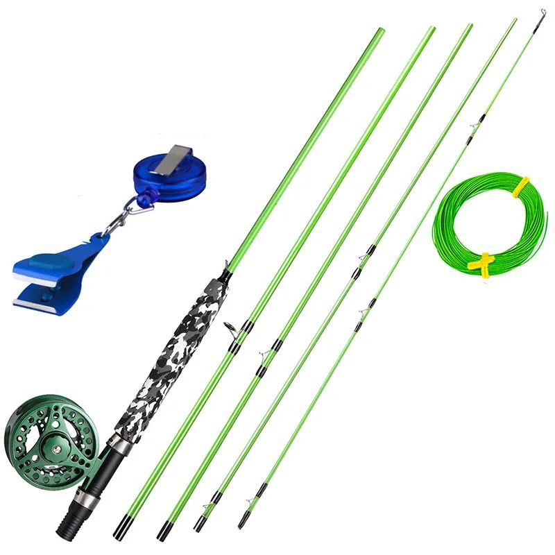 Color:Green rod and reel