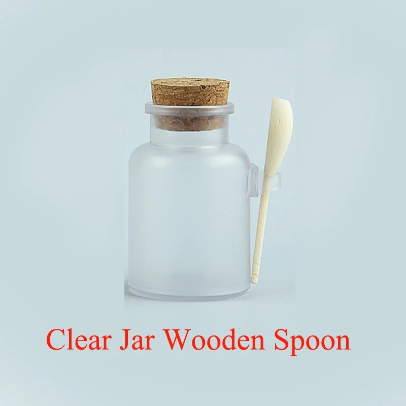 Color:clear jar wooden