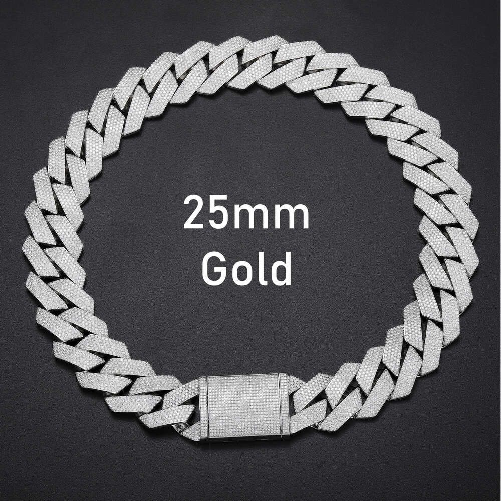 25mm 5 Rij-goud-24inches