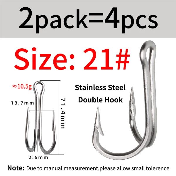 Color:4 Hooks Size 21