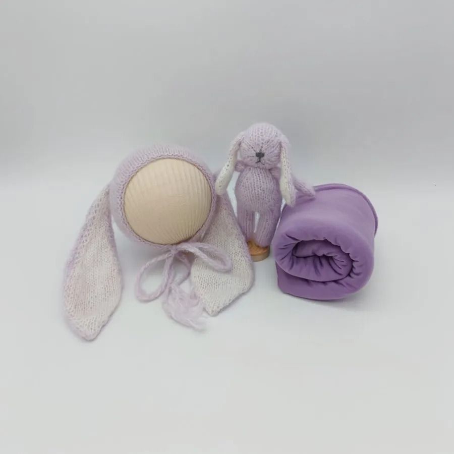 3pcs Lapin Violet-Polyester-Taille Nouveau-Né