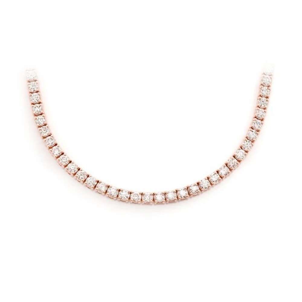 Collier Or Rose-Tennis-Or 18 Kt