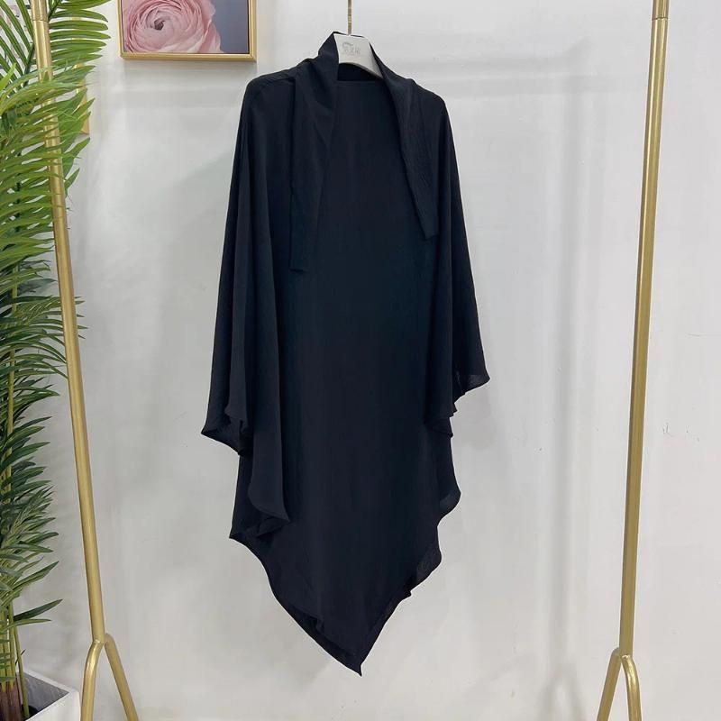 Tamanho único Khimar preto