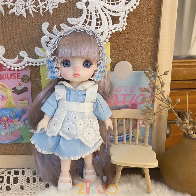 Bambola Bjd da 16 cm con vestiti12