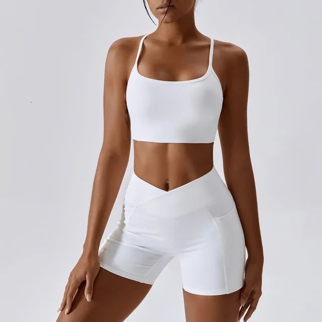 White Vest Short Set