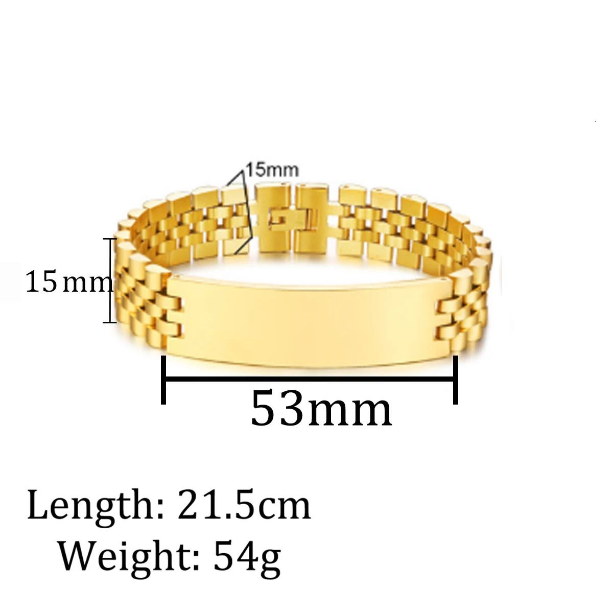 Gold 15mm21.5cm-No Engrave