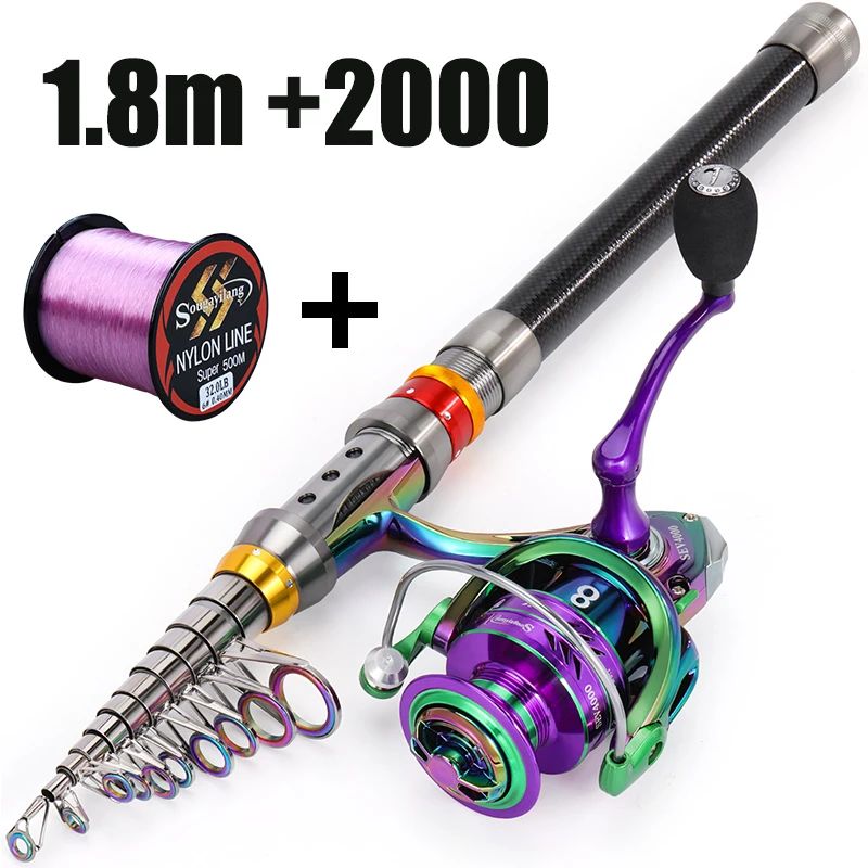 Color:1.8m Rod-2000 Reel