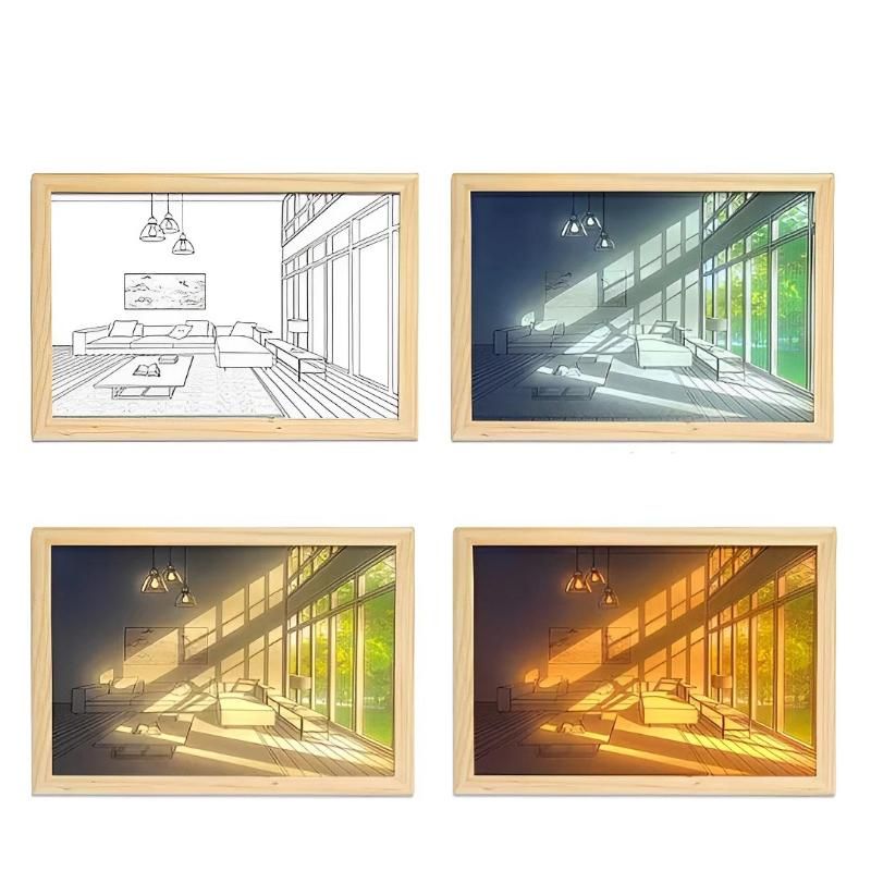 3 Farben Licht x USB 23x17cm d Sunny Day