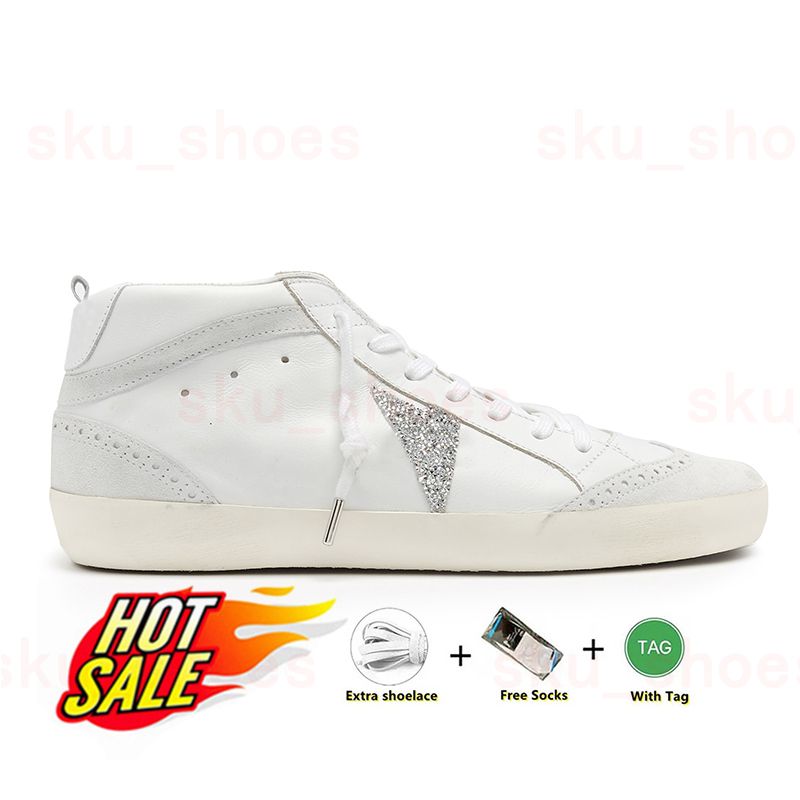 M55 white leather with glitter star