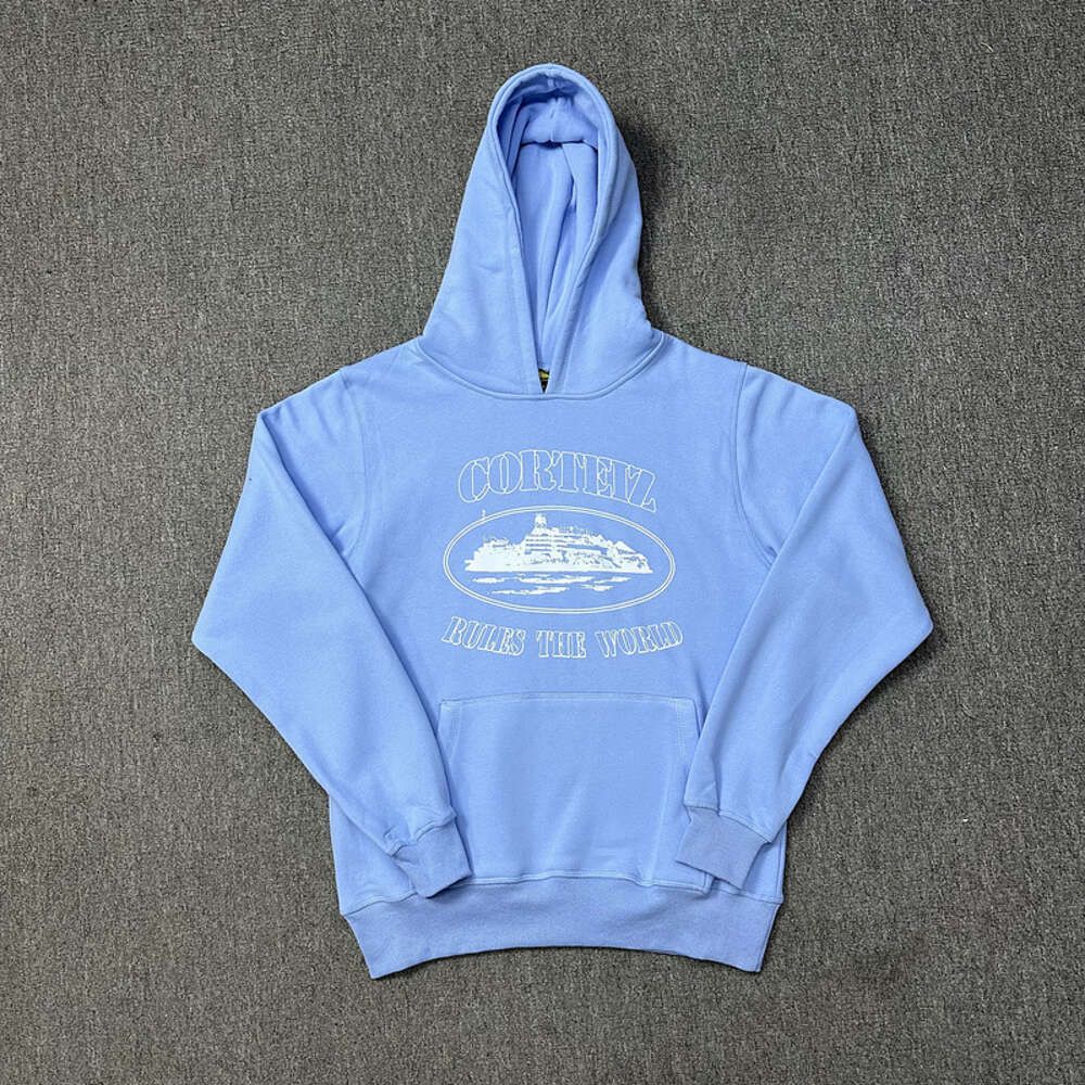 913 Himmelblauer Kapuzenpullover