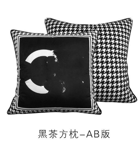 45*45 cm 黑 茶 方 枕