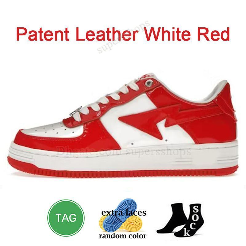 A10 Patent skórzany biały czerwony 36-47