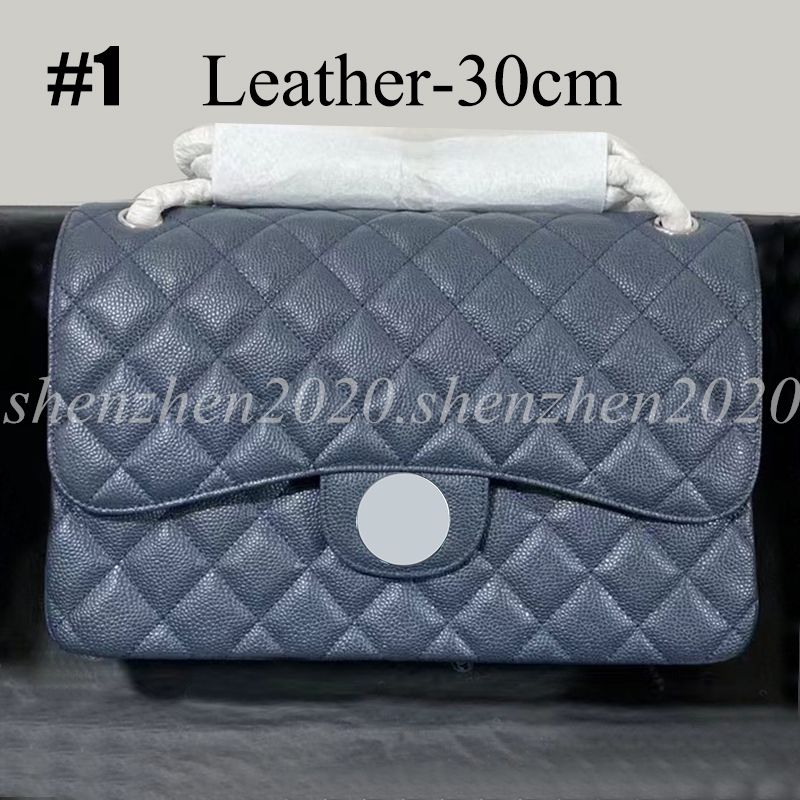 #1 Caviar Leather-Silver Logo 30cm