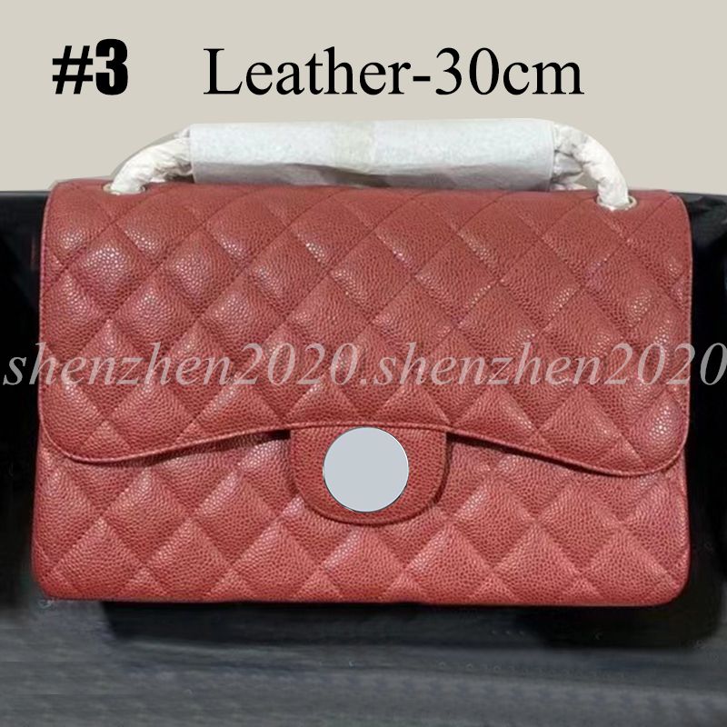 #3 Caviar Leather-Silver Logo 30cm