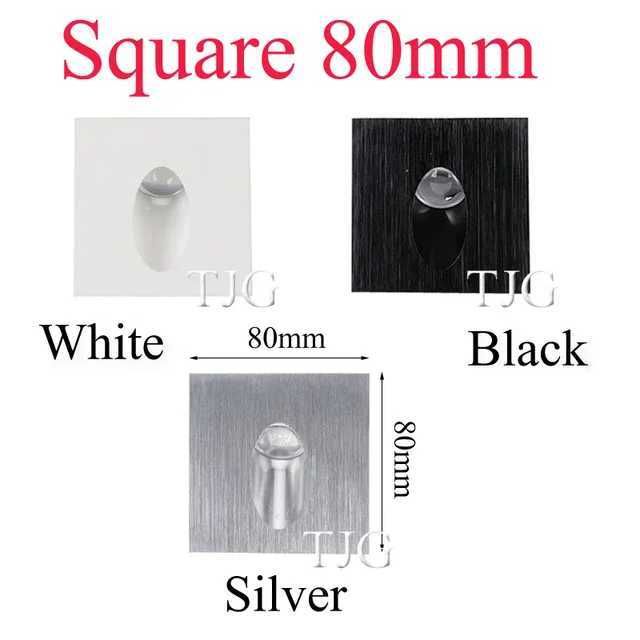 Square 80 mm-3W Czołowy biały 6000K-DC12V-