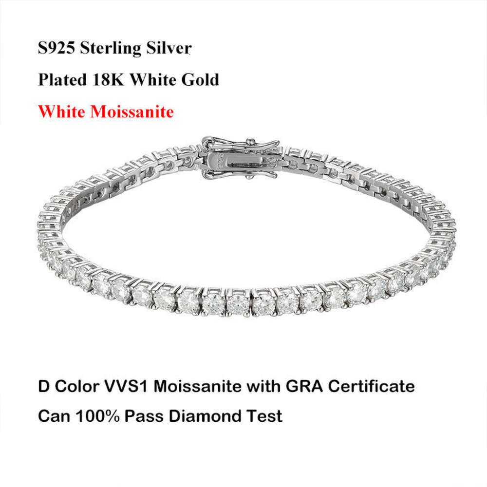 6.5mm-rhodium Plated-Bracelet-6inch