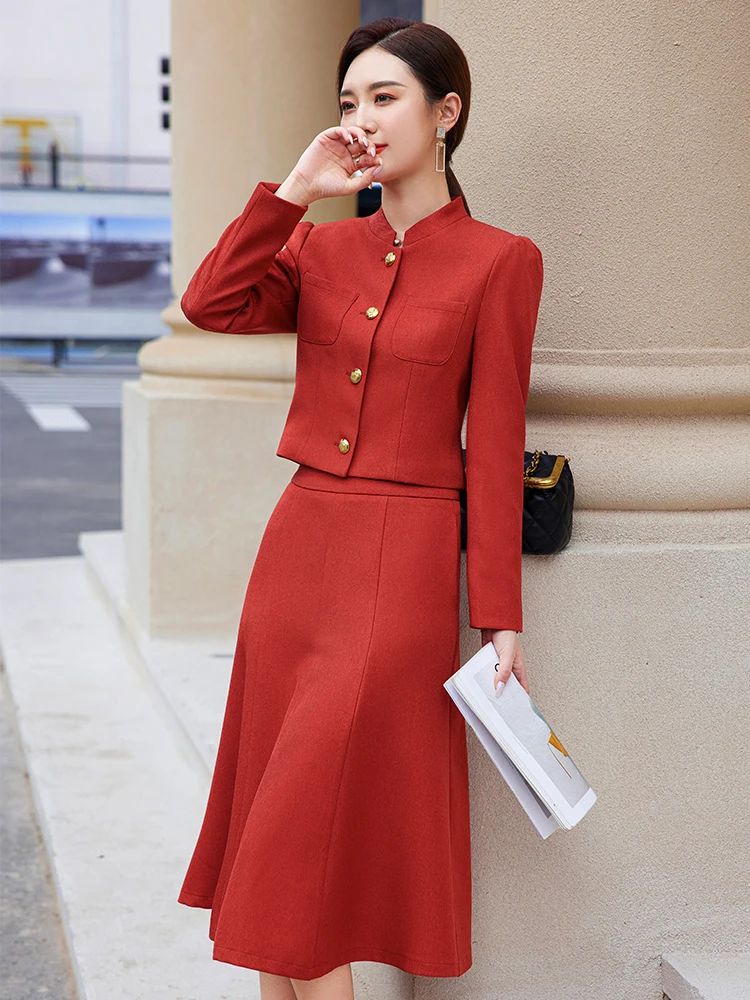 Red Skirt Suit