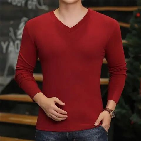 vNeck Wine Red