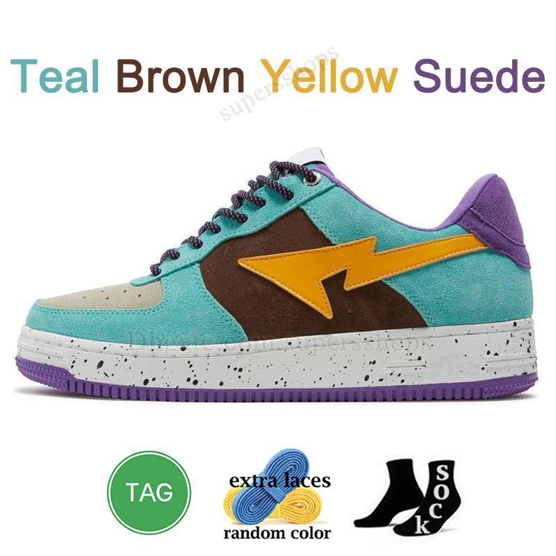 A36 Teal Brown Yellow Suede 36-45