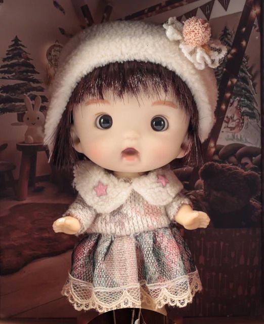 Doll bambole BJD da 10 cm e vestiti3