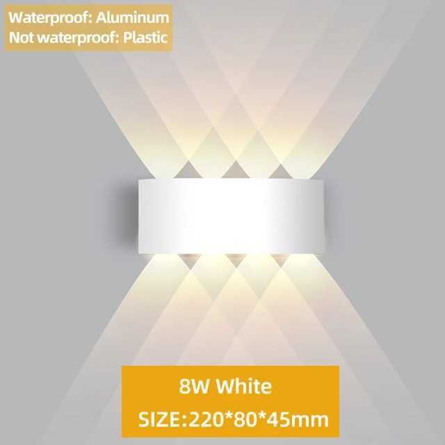 Lumière blanche 8w-Warm 3000k-Waterproof