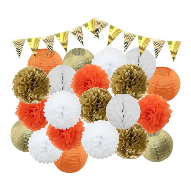 Conjunto Laranja Dourado - 8 polegadas (cerca de 20 cm)