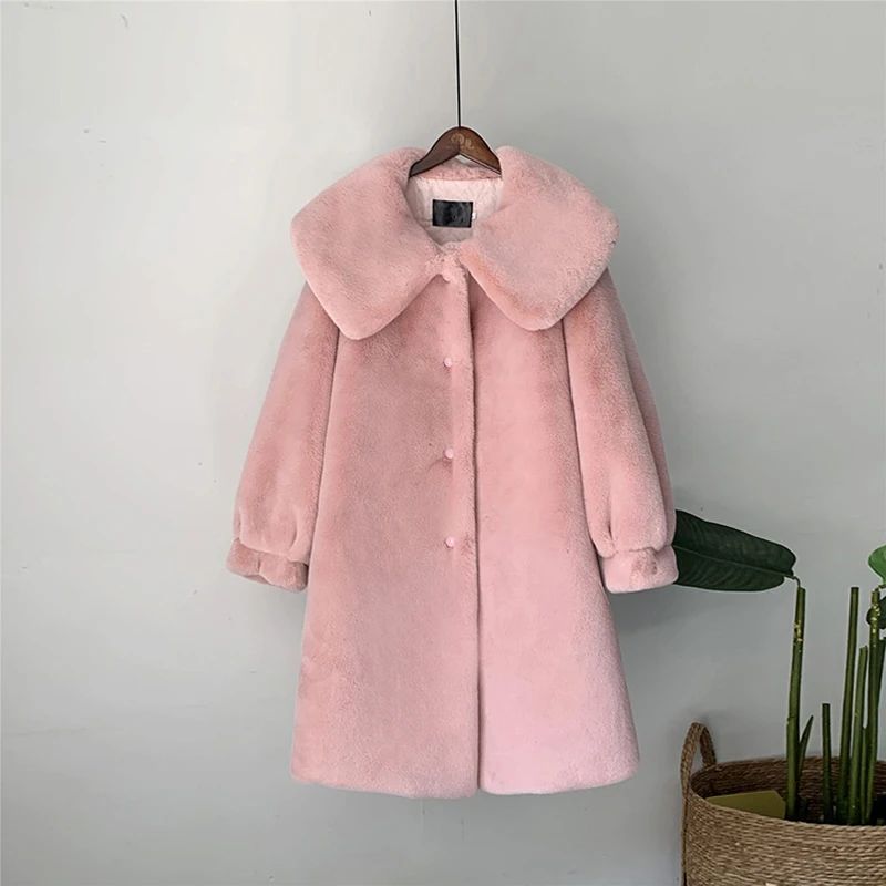 pink fur coat