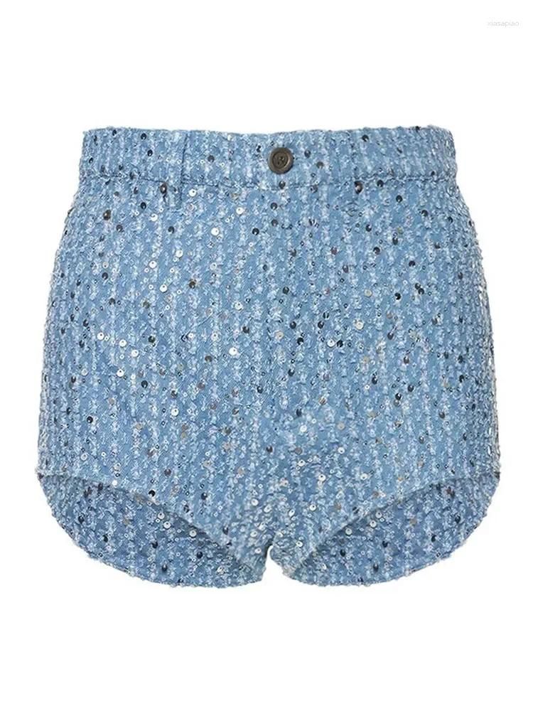 Blaue Denim -Shorts