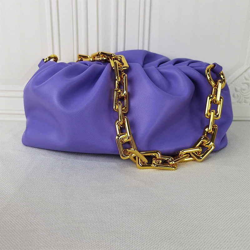 Purple Leather Shoulder Strap