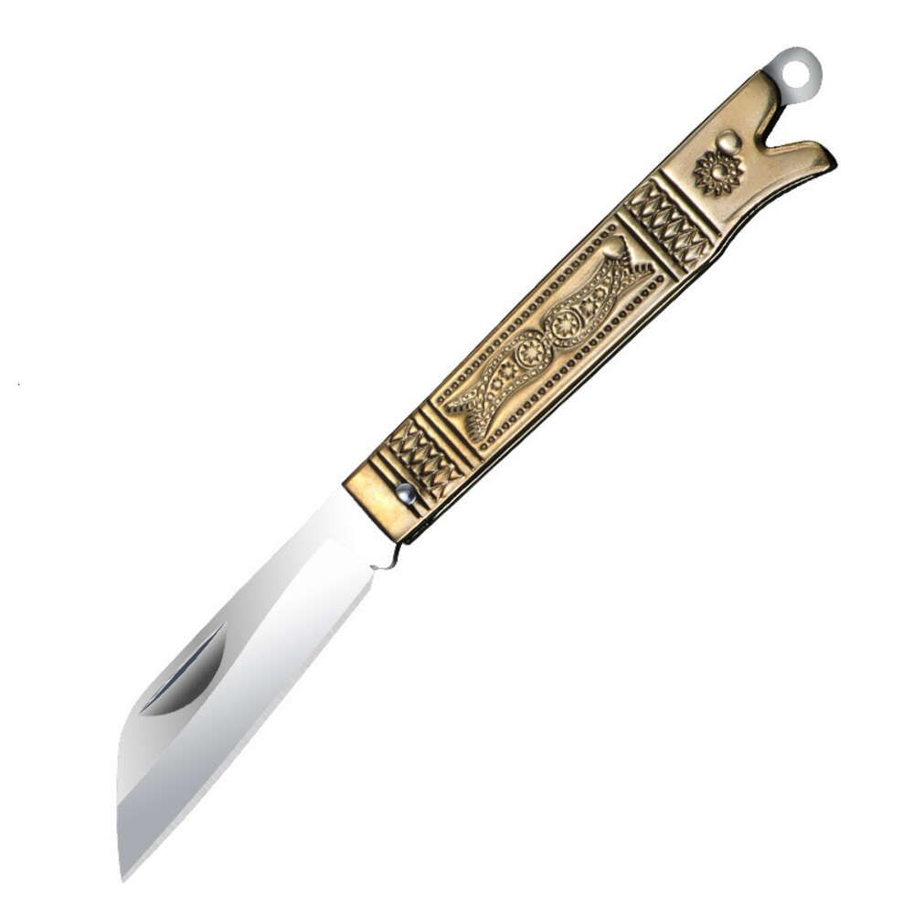 Brass folding knife