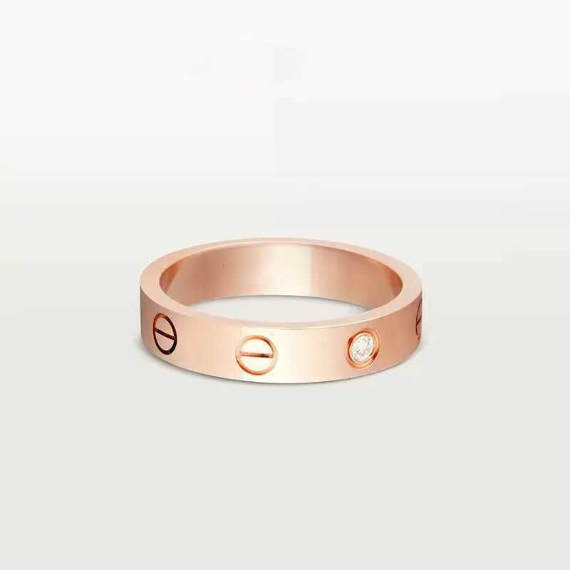 Rose Gold Single Diamond Narrow Edition